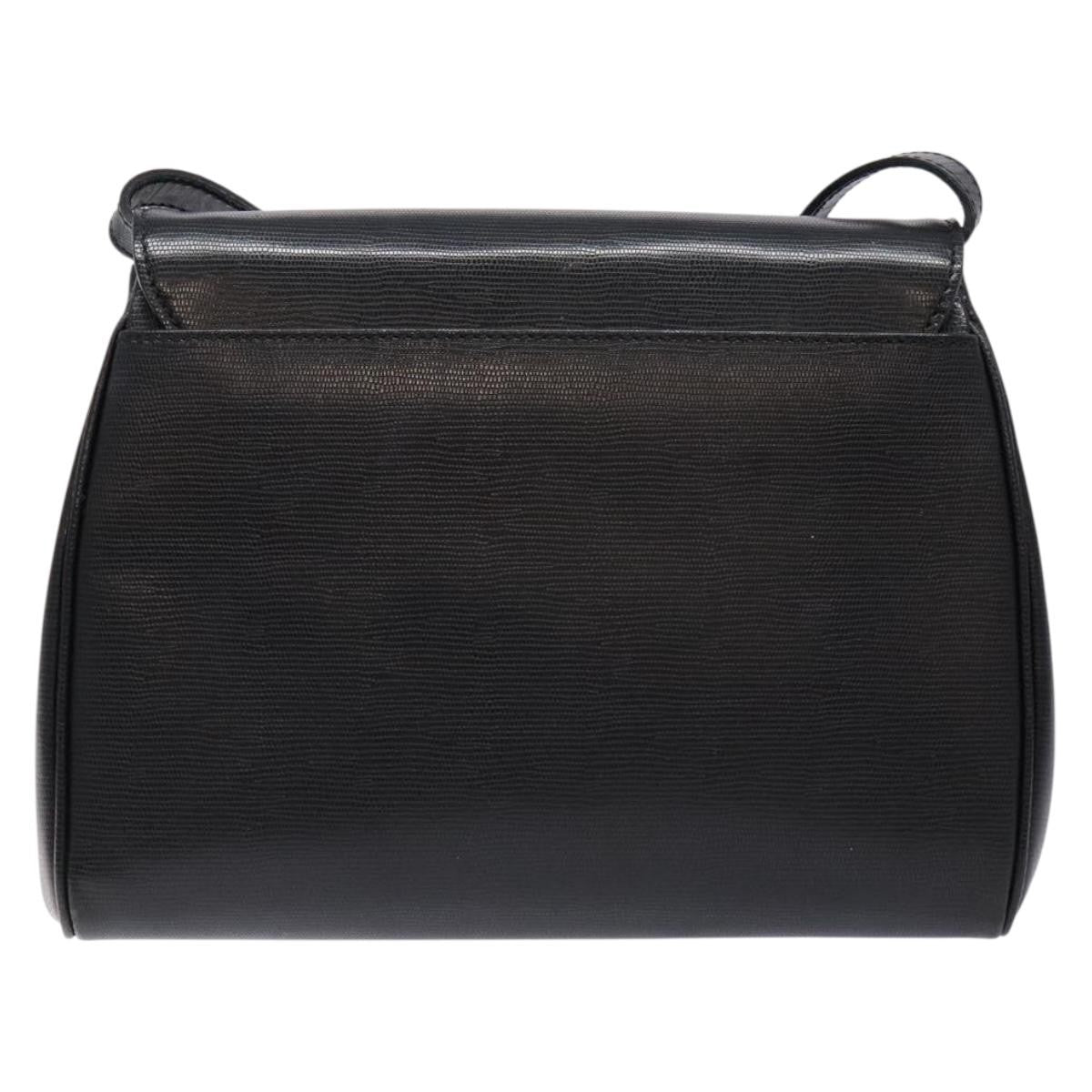 Celine Vintage Circle Logo Crossbody Bag Leather Black Leather Bag