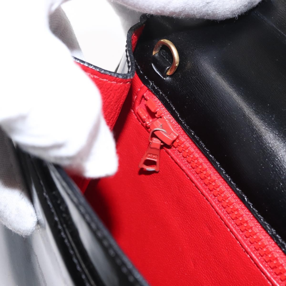 Celine Clutch Bag Enamel Black Patent_Leather Clutche & Pouche Bag