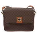 Celine Macadam Shoulder Bag Pvc Leather Brown Canvas Bag