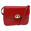 Celine Vintage Triomphe Shoulder Bag Leather Red Leather Shoulder Bag Bag