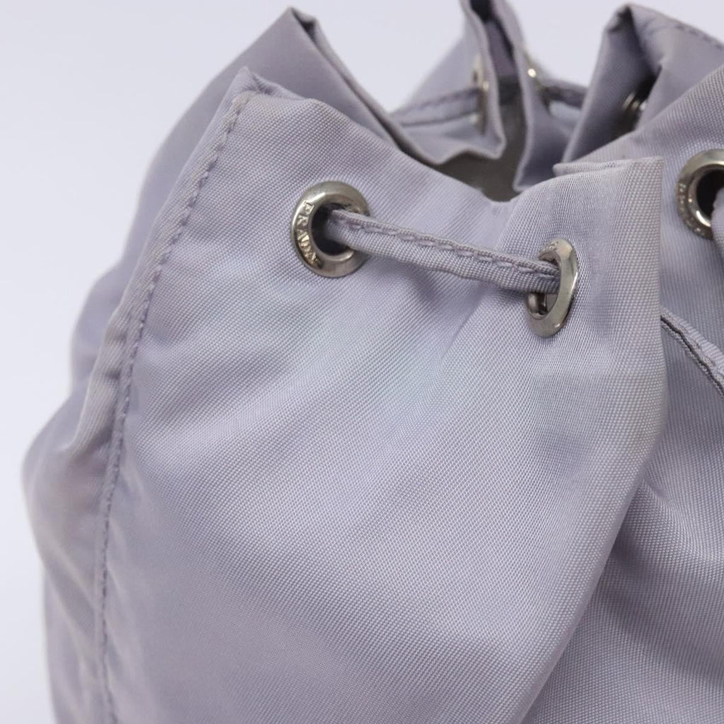 Prada Vela Drawstring Bucket Pouch Tessuto Purple Nylon Bag