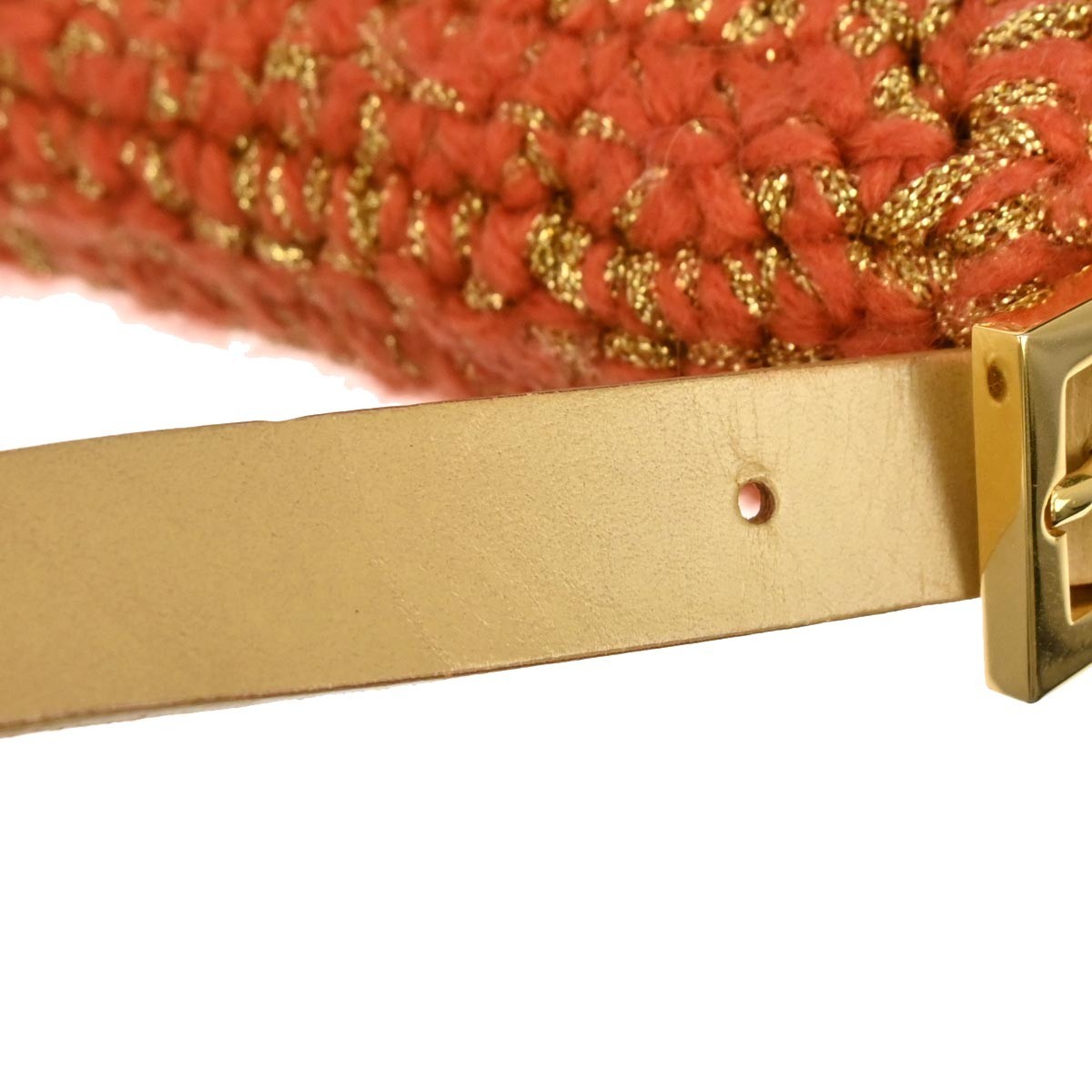 Fendi Baguette Bag Wool Orange Wool Shoulder Bag Bag