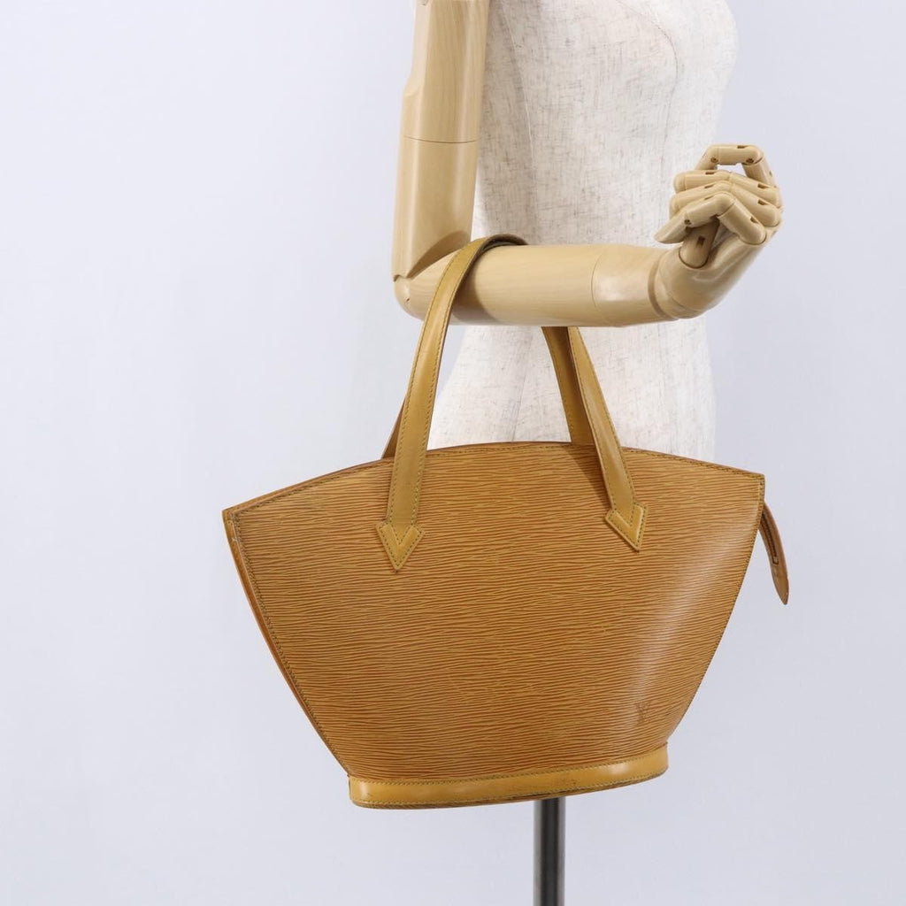 Louis Vuitton Saint Jacques Handbag Epi Leather Yellow Leather Handbag