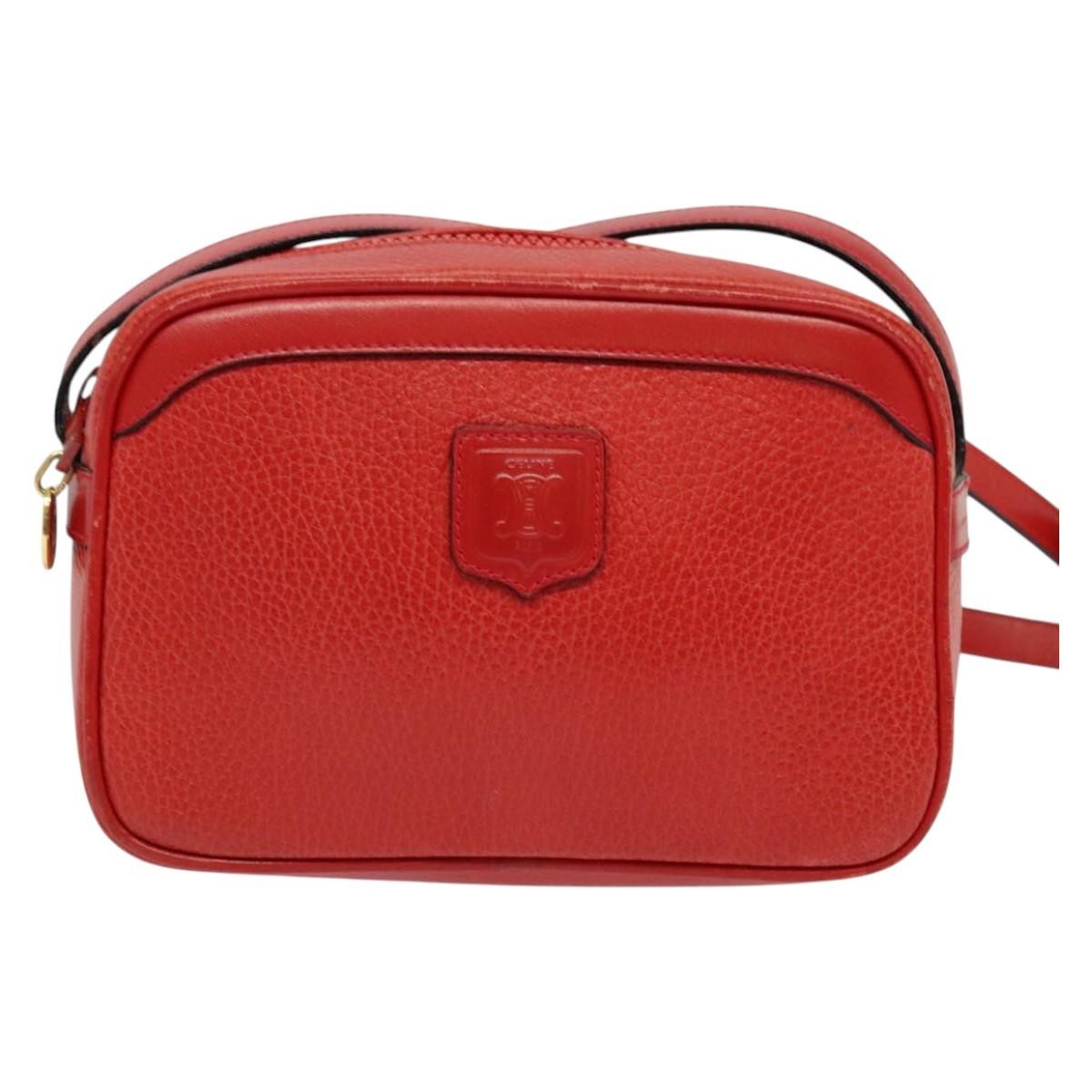Celine Shoulder Bag Leather Red Leather Shoulder Bag Bag