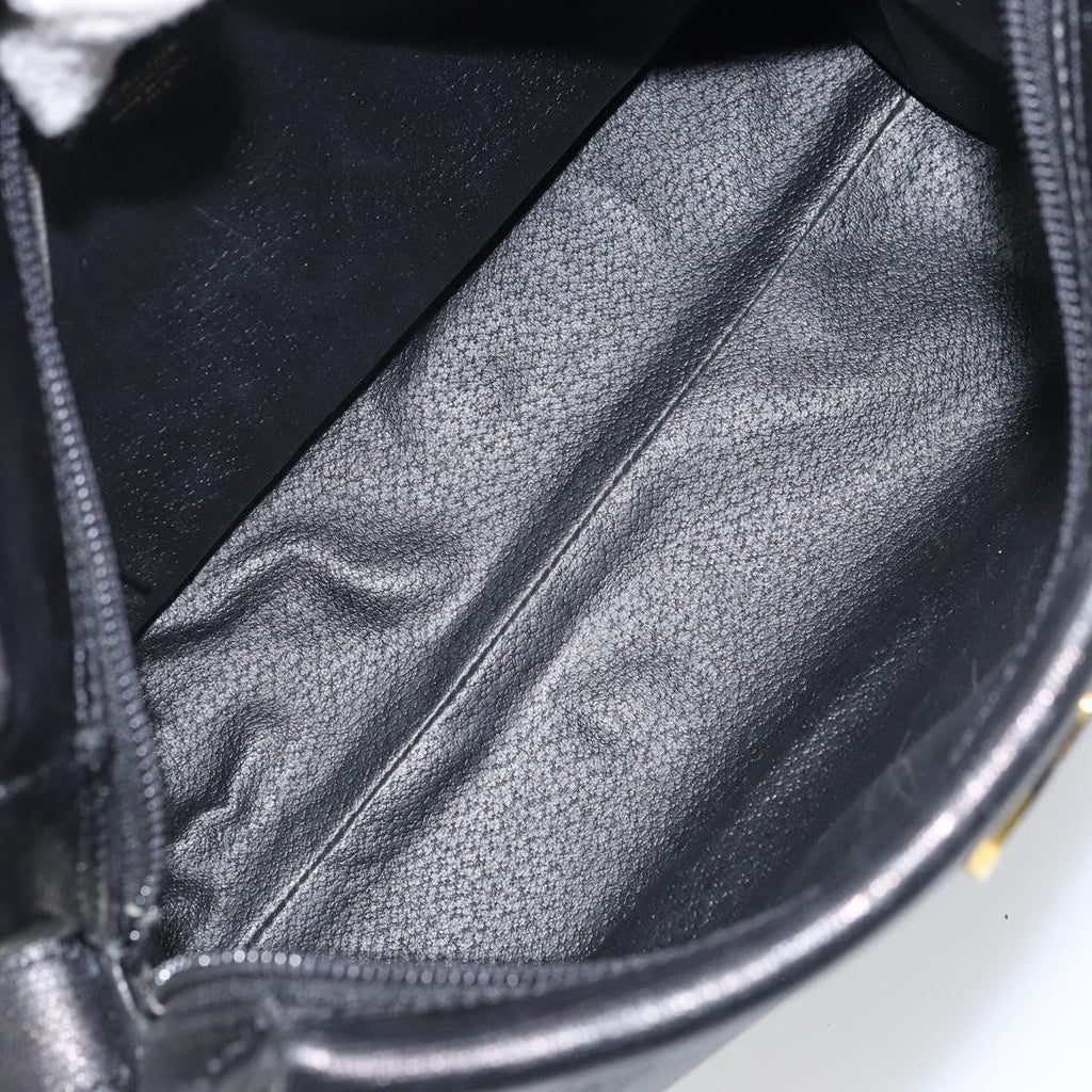 Celine Circle Logo Shoulder Bag Leather Black Leather Shoulder Bag Bag