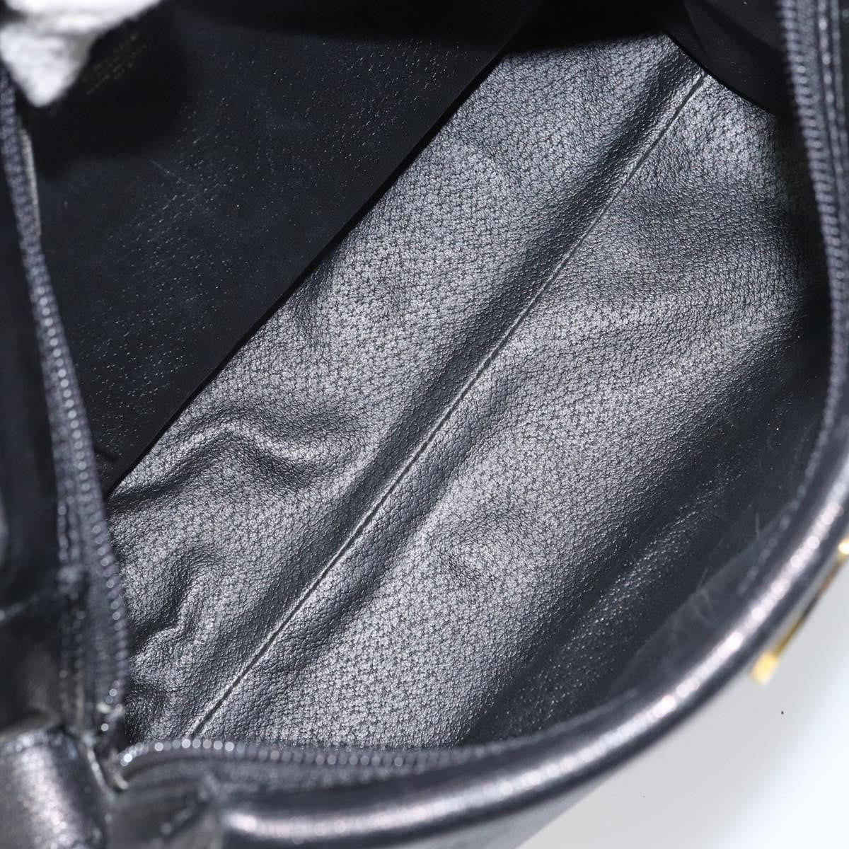 Celine Circle Logo Shoulder Bag Leather Black Leather Shoulder Bag Bag