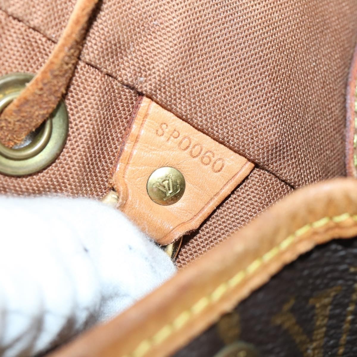 Louis Vuitton Vintage Montsouris Backpack Monogram Canvas Brown Canvas Backpack Bag