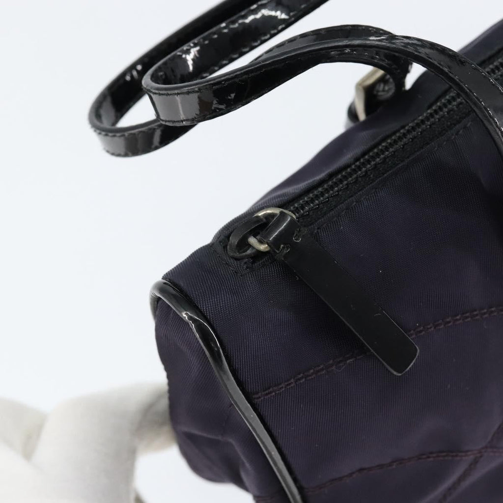 Prada Baguette Shoulder Bag Quilted Tessuto With Leather Purple Nylon Shoulder Bag Bag