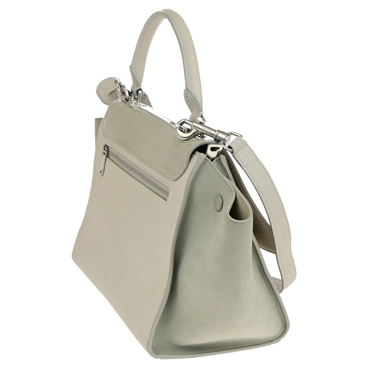 Celine Trapeze Bag Leather Beige Leather Handbag