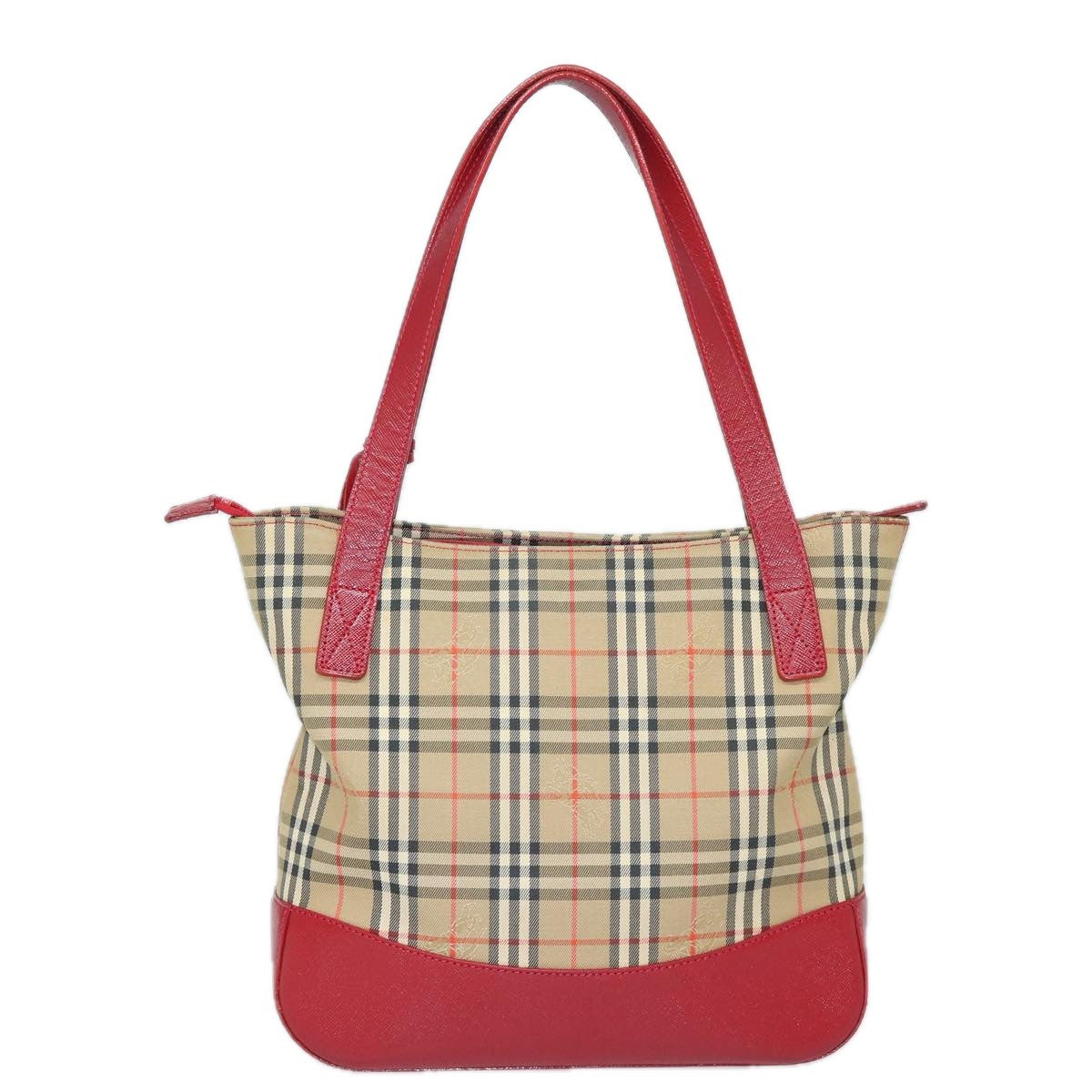 Burberry Nova Check Tote Canvas And Leather Beige Canvas Tote Bag