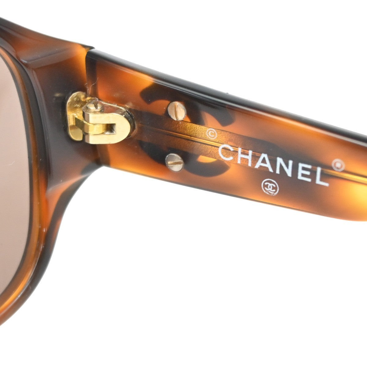Chanel Logo Cc Sunglasses Plastic Brown Plastic Sunglasse Accessory