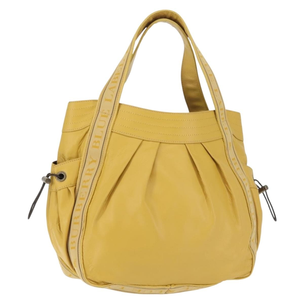 Burberry Blue Label Tote Bag Leather Yellow Leather Tote Bag