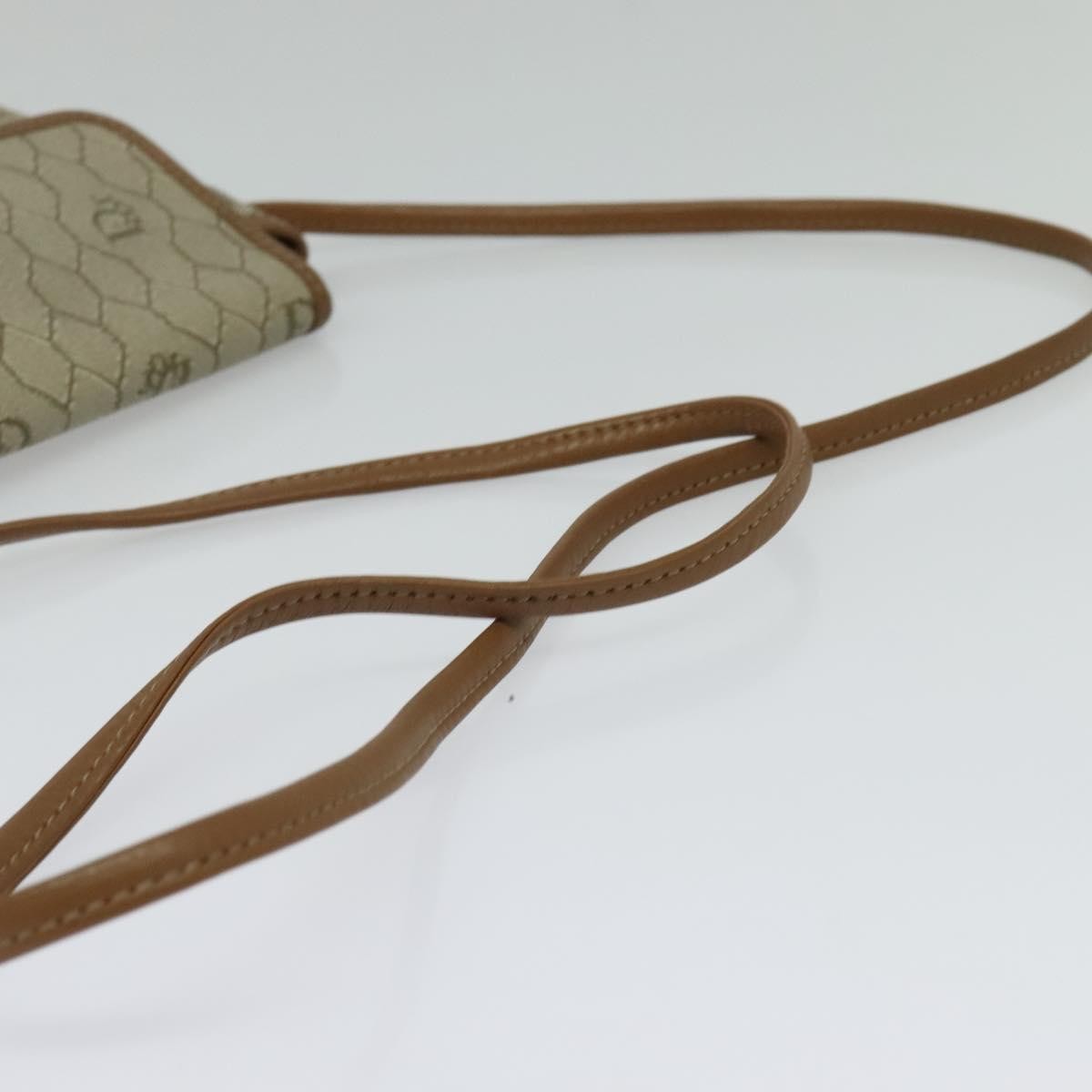 Christian Dior Vintage Honeycomb Shoulder Bag Canvas Beige Canvas Bag (Pre-Owned)
