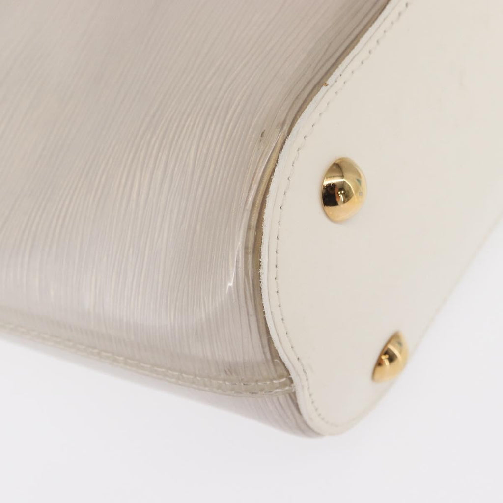 Louis Vuitton Plage Lagoon Bay Handbag Vinyl Epi Leather White Leather Handbag