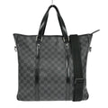 Louis Vuitton Tadao Handbag Damier Graphite Black Canvas Tote Bag