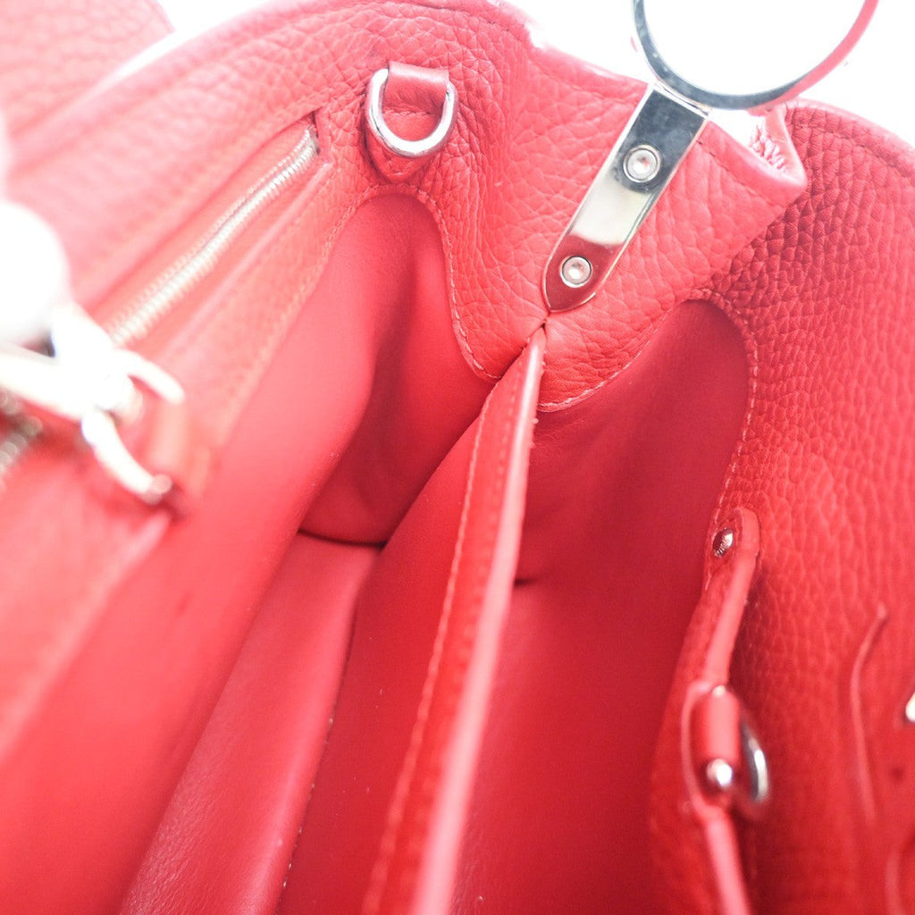 Louis Vuitton Capucines Bag Leather Red Leather Handbag