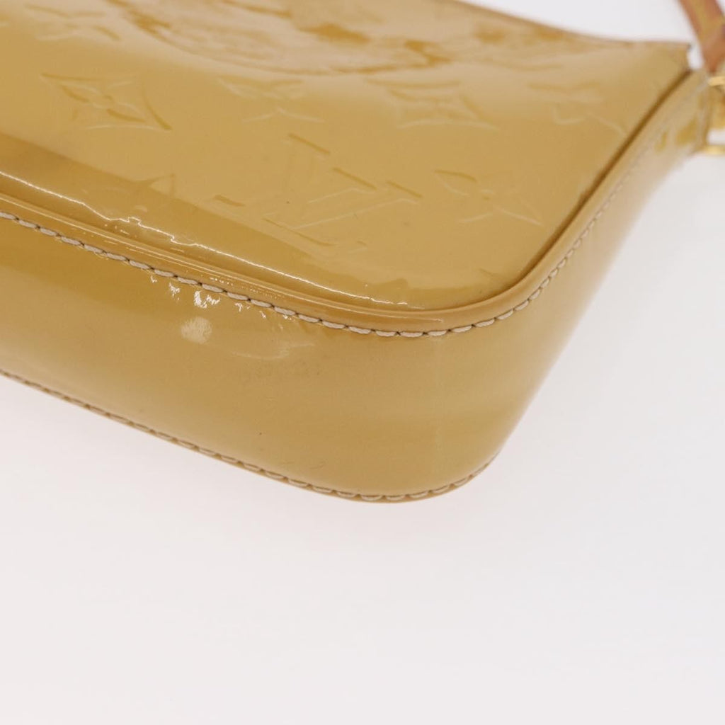 Louis Vuitton Pochette Accessoires Nm Monogram Vernis Yellow Patent_Leather Clutche & Pouche Bag