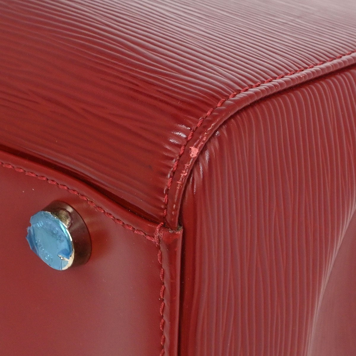 Louis Vuitton Brea Handbag Epi Leather Red Leather Tote Bag