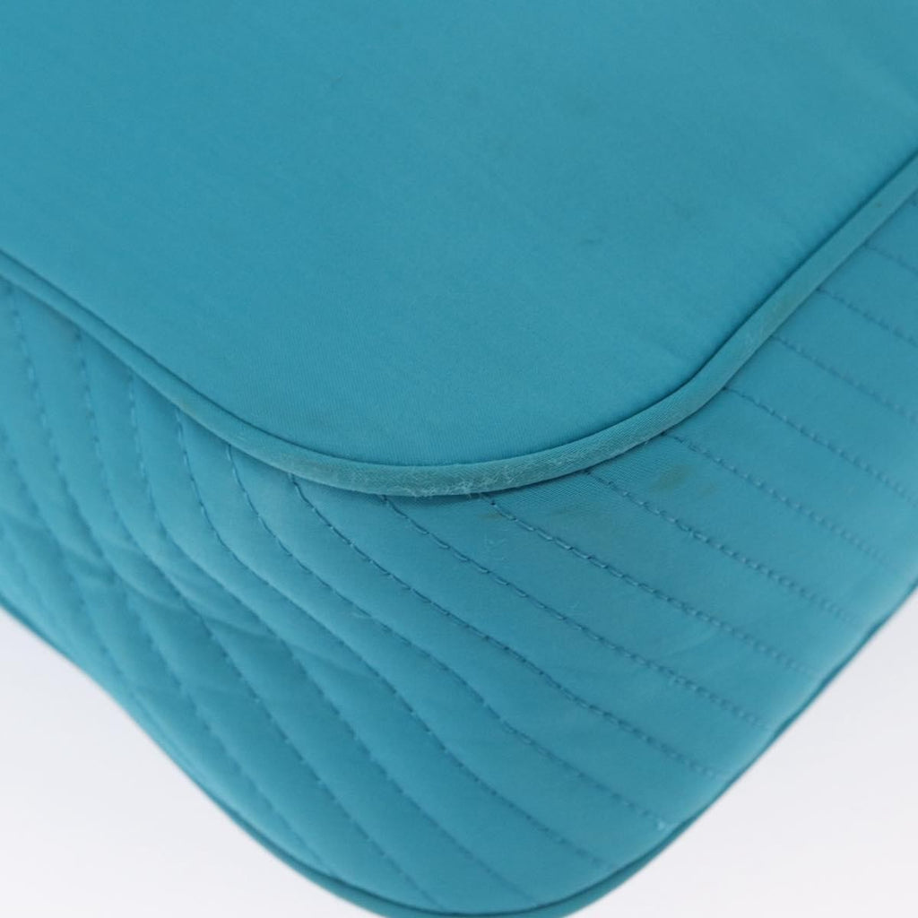 Saint Laurent Vintage Shoulder Bag Nylon Turquoise Nylon Shoulder Bag Bag (Pre-Owned)