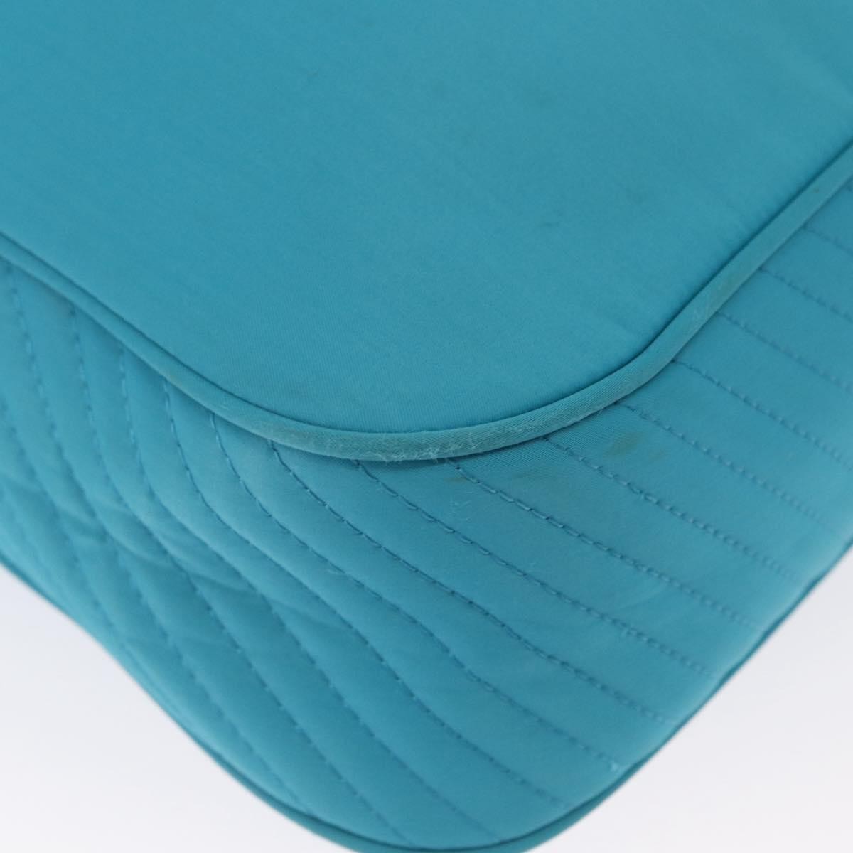 Saint Laurent Vintage Shoulder Bag Nylon Turquoise Nylon Shoulder Bag Bag (Pre-Owned)
