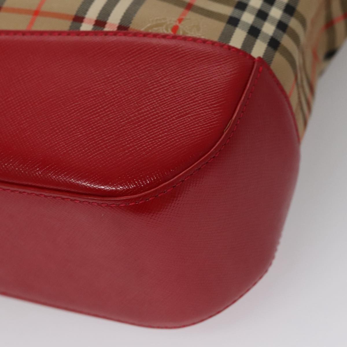 Burberry Nova Check Tote Canvas And Leather Beige Canvas Tote Bag
