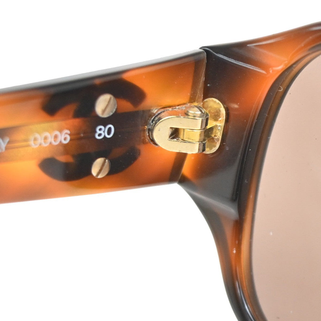 Chanel Logo Cc Sunglasses Plastic Brown Plastic Sunglasse Accessory