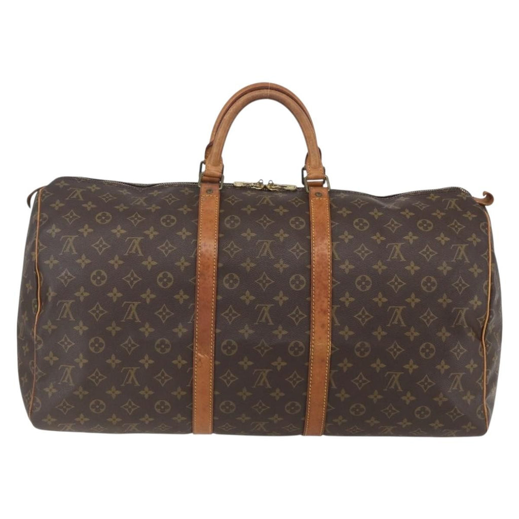 Louis Vuitton Keepall Bag Monogram Canvas Brown Canvas Travel Bag