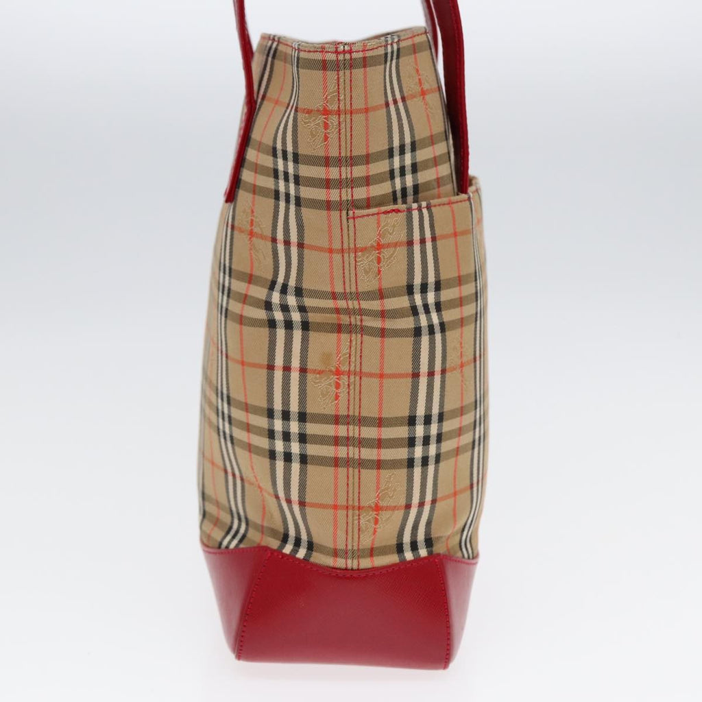 Burberry Nova Check Tote Canvas And Leather Beige Canvas Tote Bag