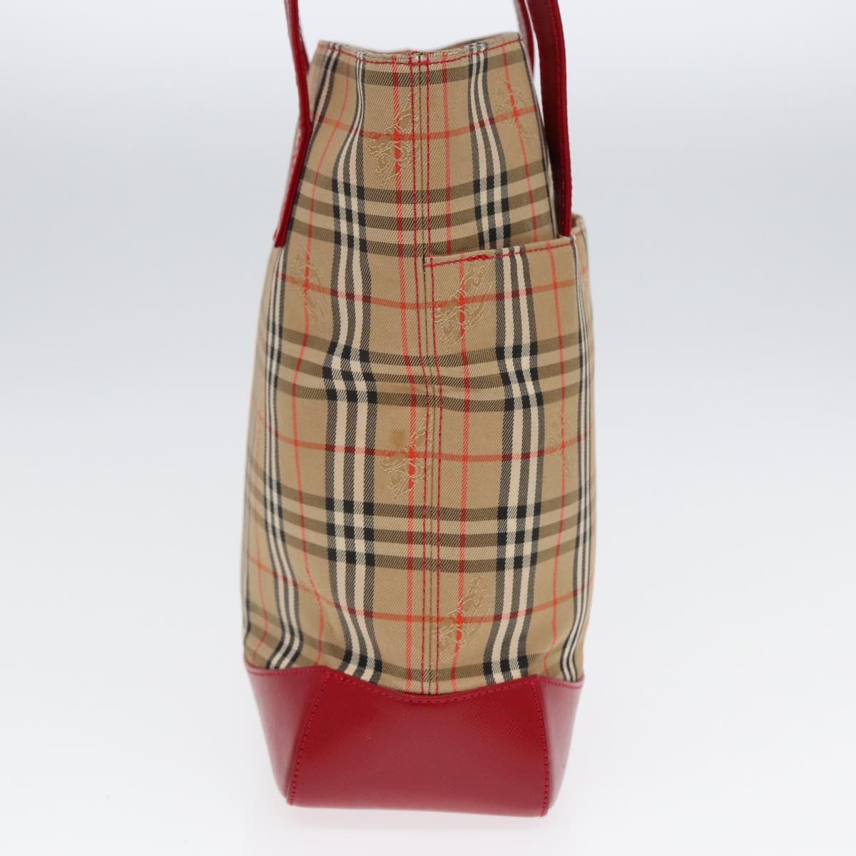 Burberry Nova Check Tote Canvas And Leather Beige Canvas Tote Bag