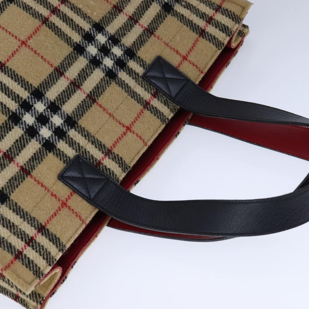 Burberry Nova Check Blue Label Cotton Beige Cotton Tote Bag
