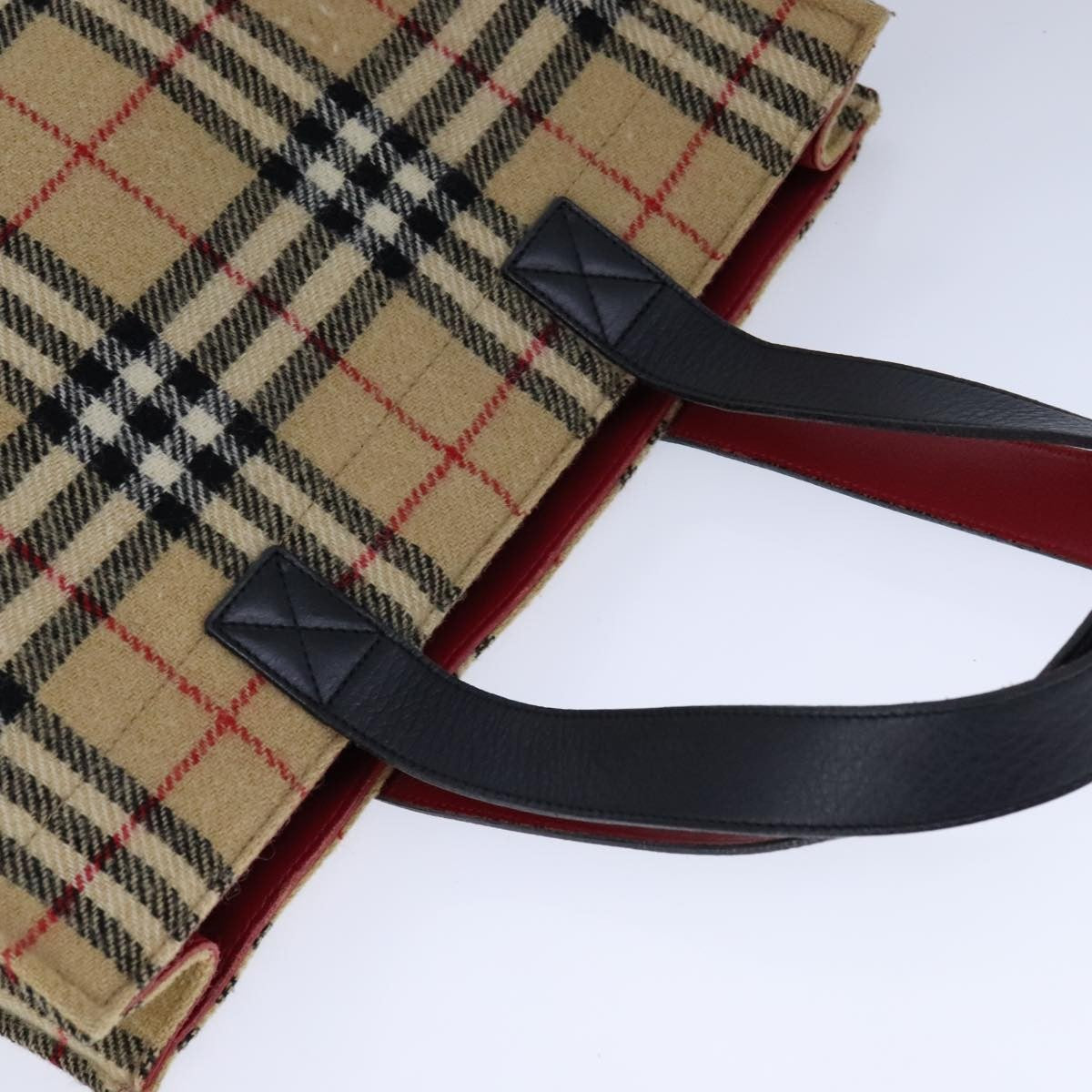 Burberry Nova Check Blue Label Cotton Beige Cotton Tote Bag