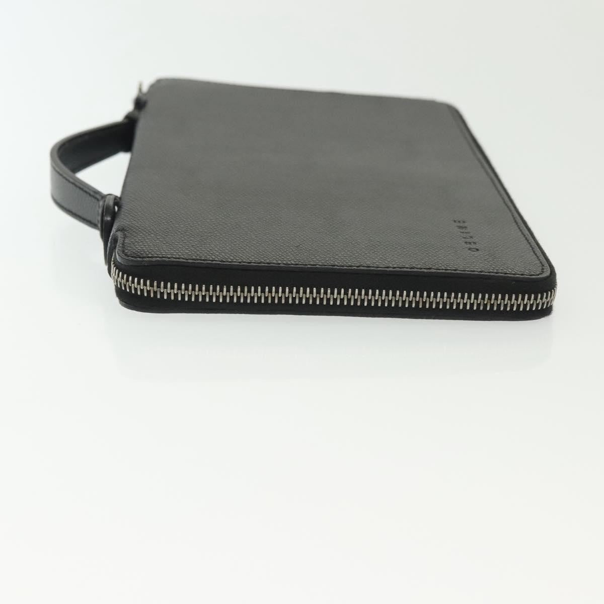 Celine Travel Organizer Leather Black Leather Clutche & Pouche Bag