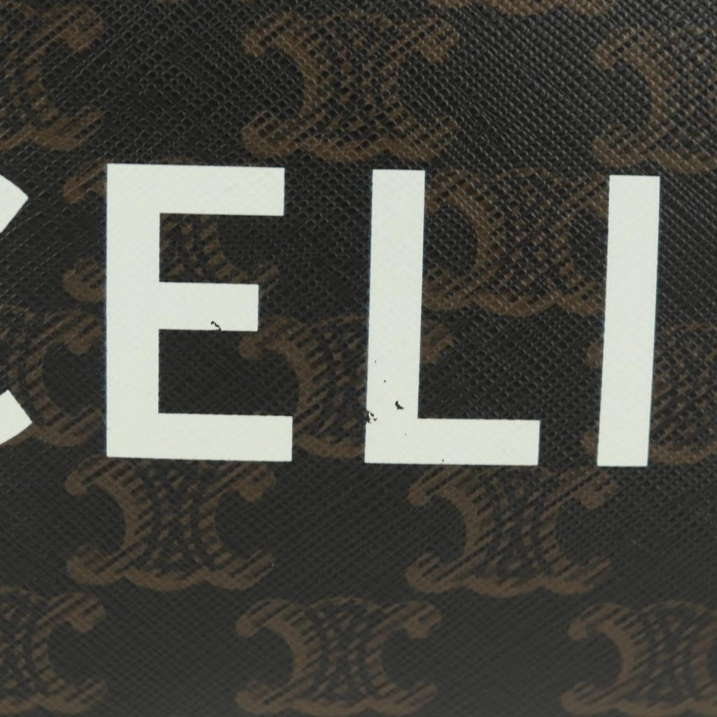 Celine Logo Messenger Bag Triomphe Coated Canvas Black Pvc Shoulder Bag Bag