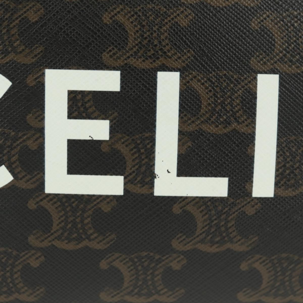 Celine Logo Messenger Bag Triomphe Coated Canvas Black Pvc Shoulder Bag Bag