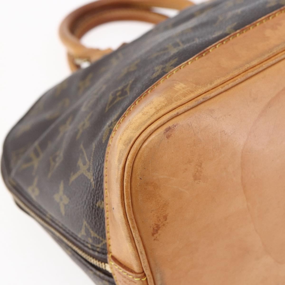 Louis Vuitton Vintage Alma Handbag Monogram Canvas Brown Canvas Handbag