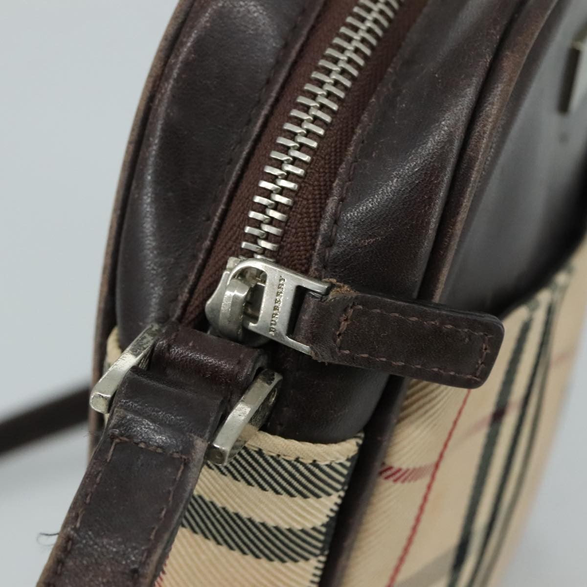 Burberry Nova Check Shoulder Bag Canvas And Leather Beige Canvas Shoulder Bag