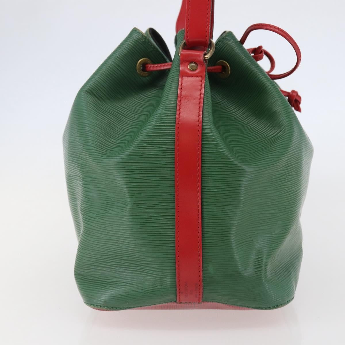 Louis Vuitton Bicolor Petit Noe Handbag Epi Leather Green Leather Bag