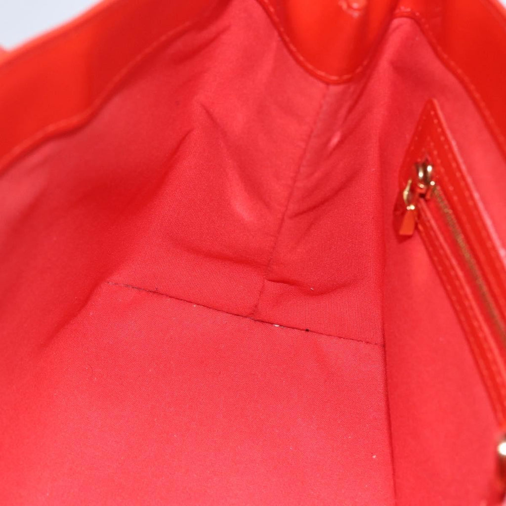 Louis Vuitton Wilshire Handbag Monogram Vernis Orange Patent_Leather Tote Bag