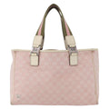 Gucci Web Handle Buckle Tote Gg Canvas Pink Canvas Tote Bag Bag (Pre-Owned)