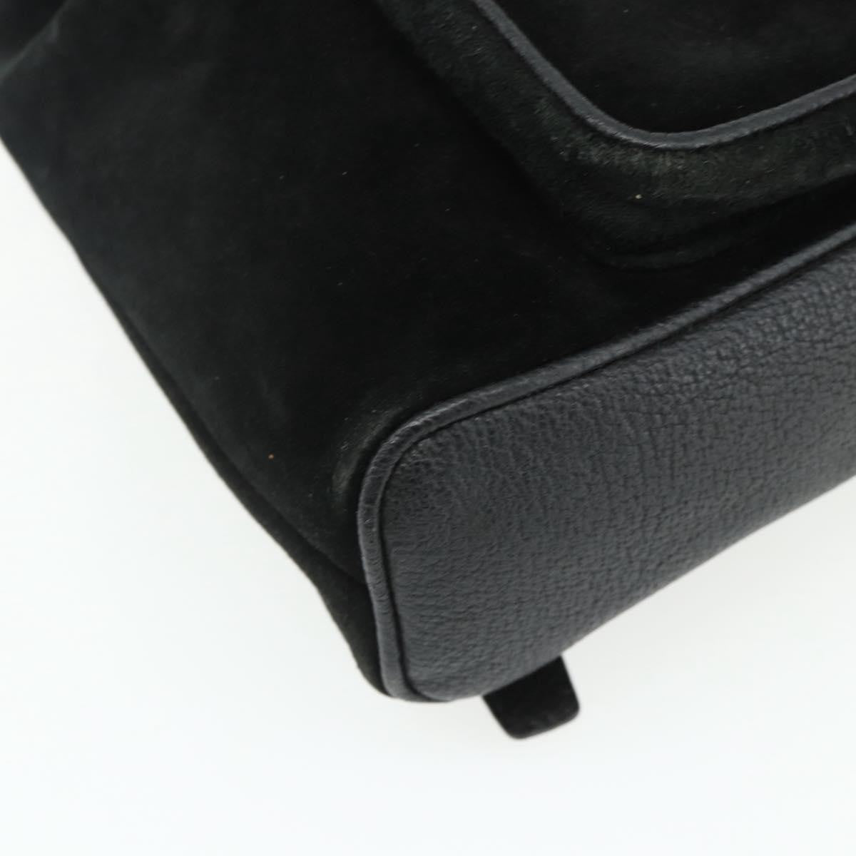 Gucci Gucci Bamboo Backpack Daim Black Suede Backpack Bag (Pre-Owned)
