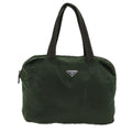 Prada Bowling Shoulder Bag Tessuto Khaki Nylon Handbag