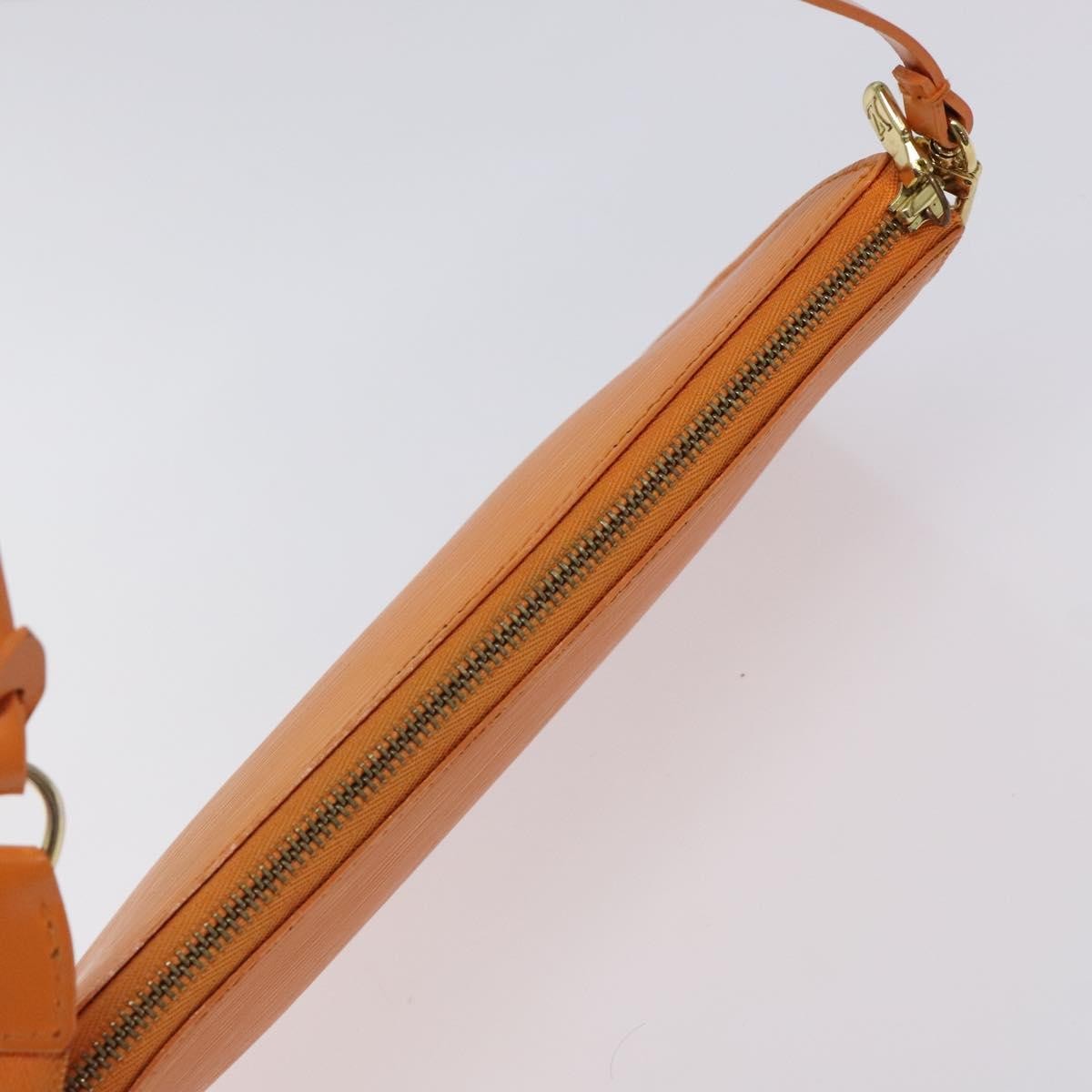 Louis Vuitton Pochette Accessoires Epi Leather Orange Leather Clutche & Pouche Bag