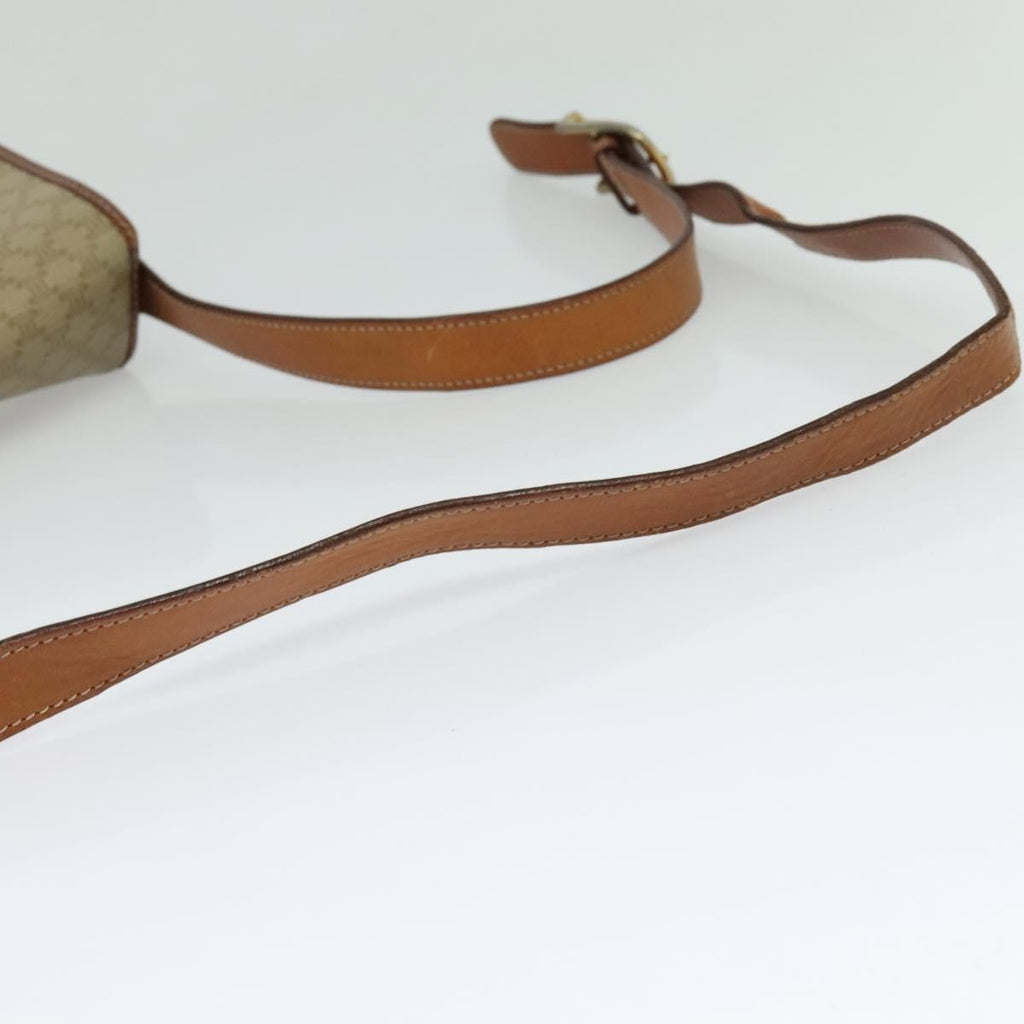 Celine Vintage Macadam Shoulder Bag Canvas And Leather Beige Canvas Shoulder Bag Bag
