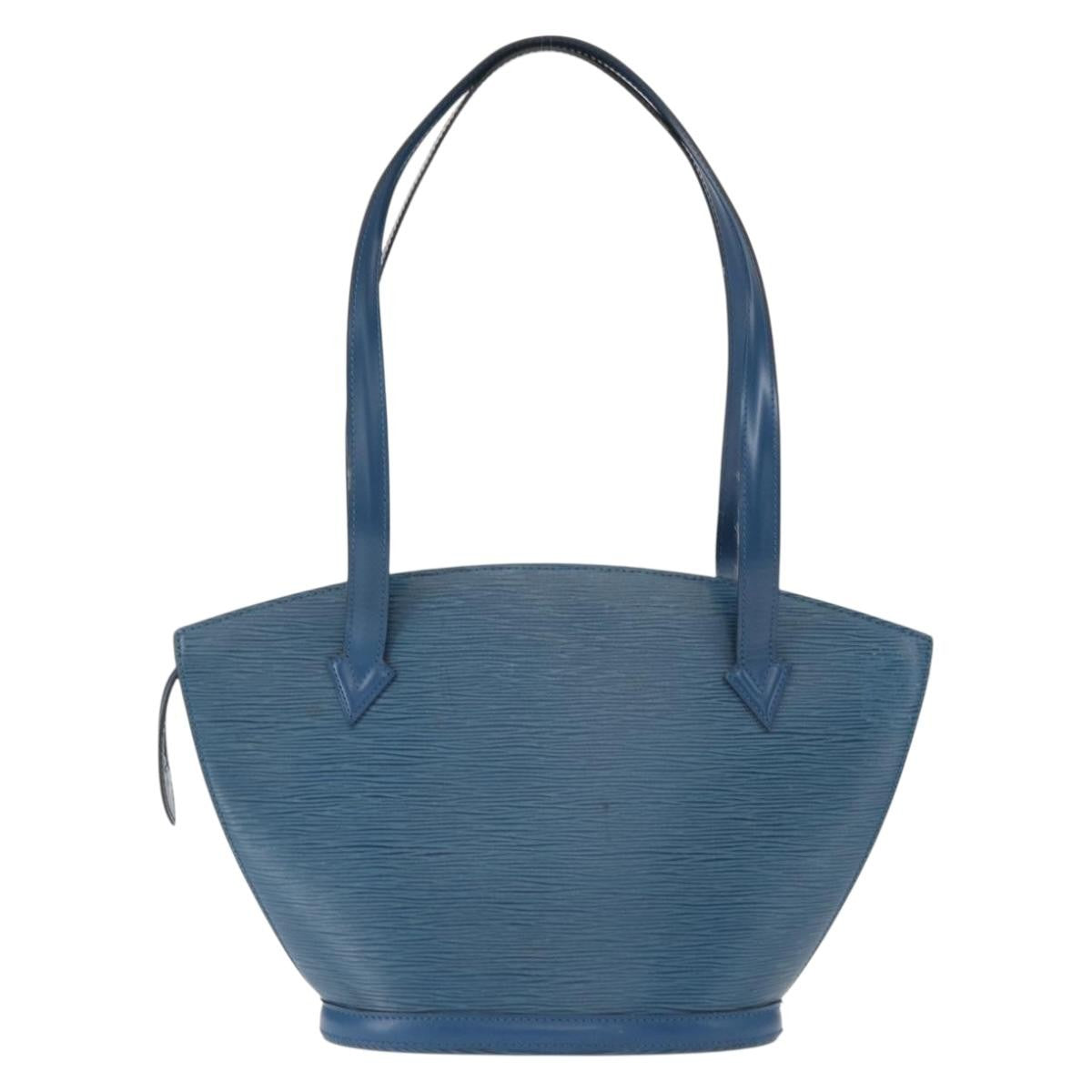 Louis Vuitton Saint Jacques Handbag Epi Leather Blue Leather Shoulder Bag