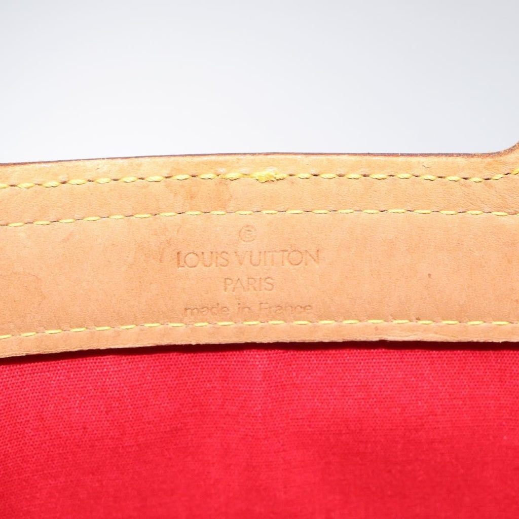 Louis Vuitton Stanton Handbag Monogram Vernis Red Patent_Leather Tote Bag