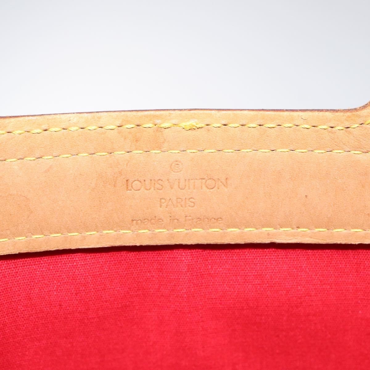 Louis Vuitton Stanton Handbag Monogram Vernis Red Patent_Leather Tote Bag