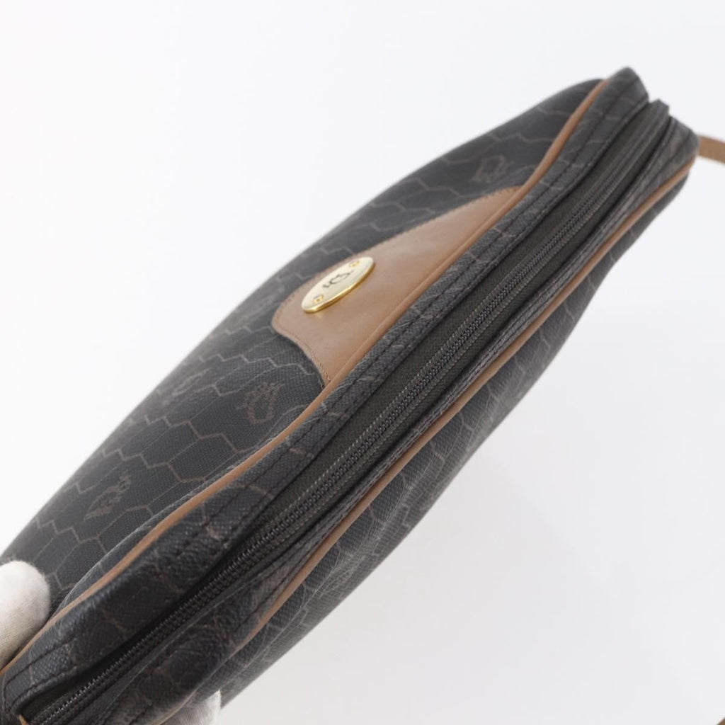 Christian Dior Vintage Honeycomb Shoulder Bag Canvas Black Canvas Shoulder Bag Bag (Pre-Owned)