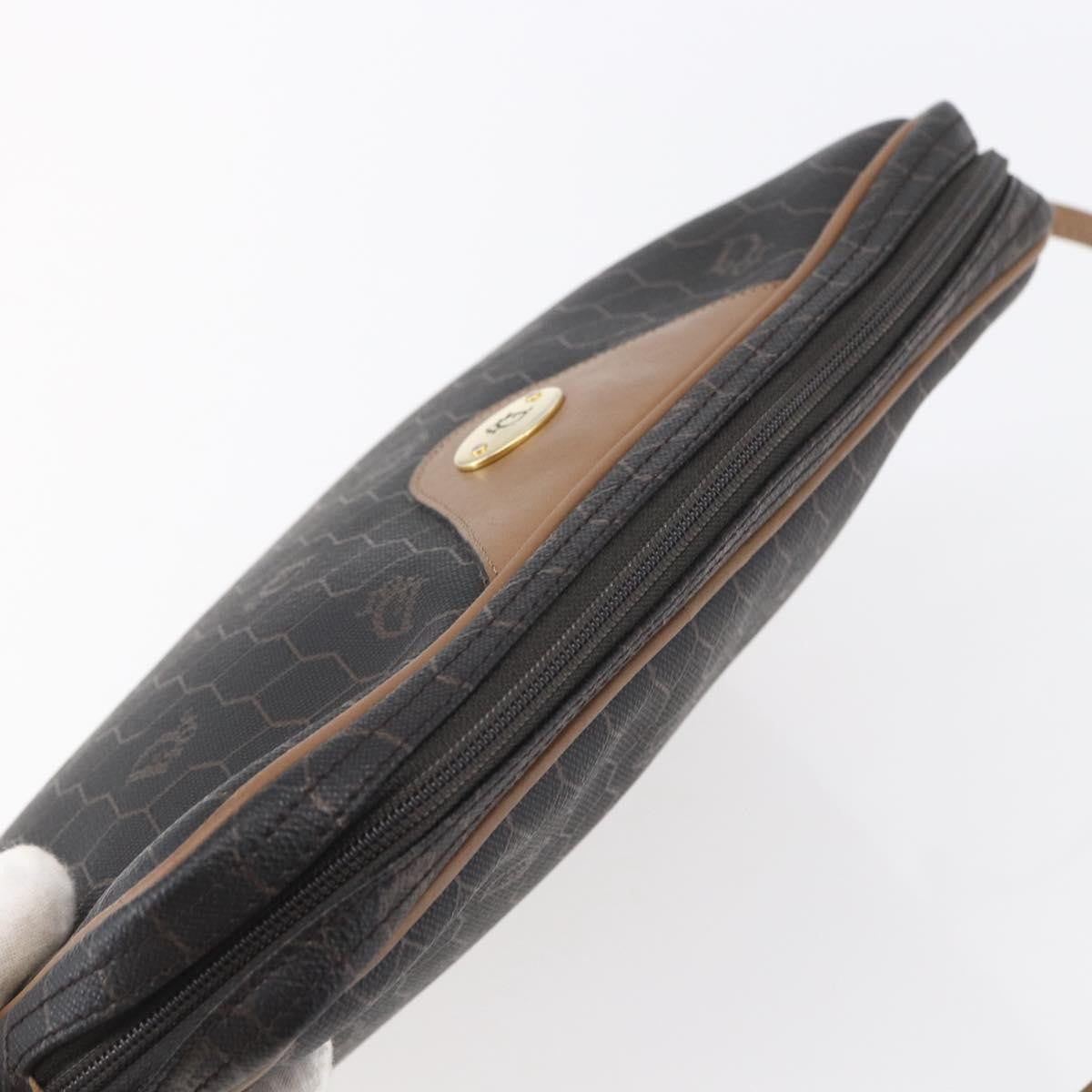 Christian Dior Vintage Honeycomb Shoulder Bag Canvas Black Canvas Shoulder Bag Bag (Pre-Owned)