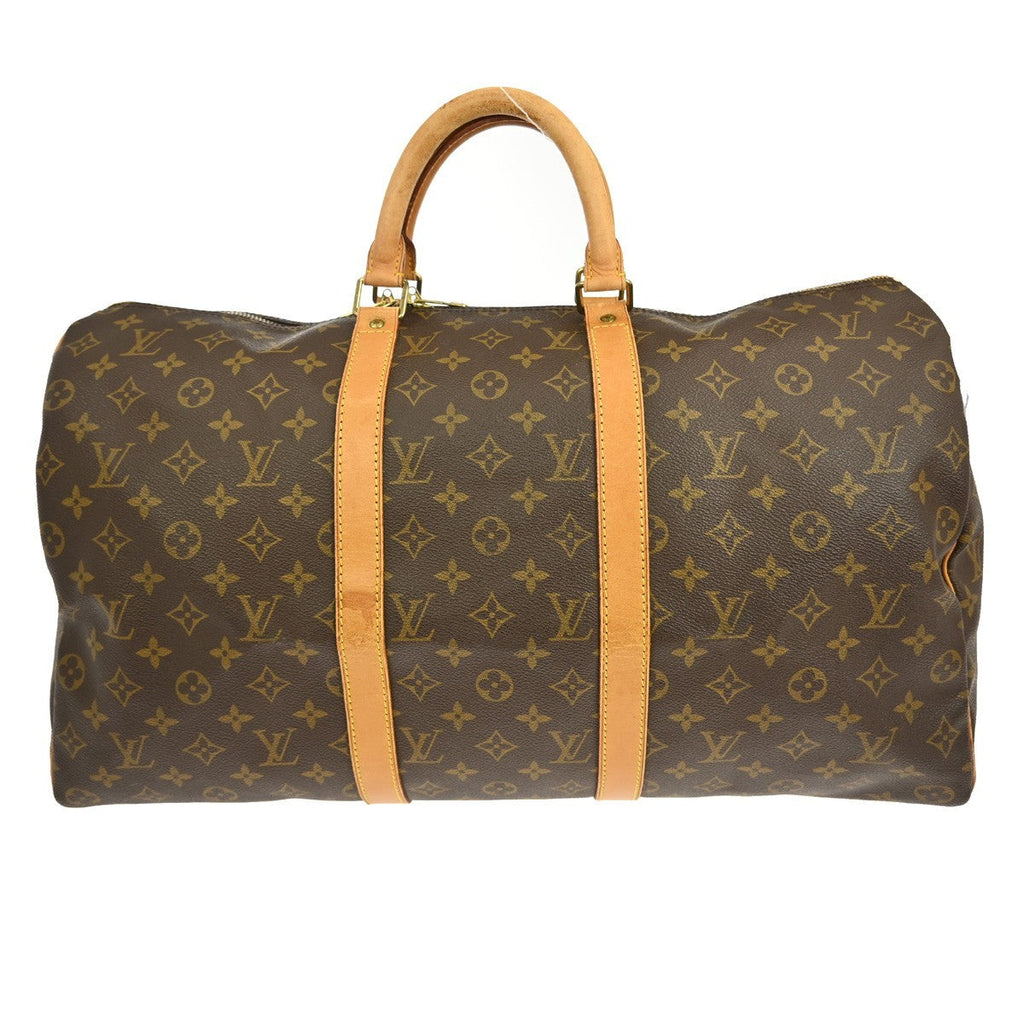 Louis Vuitton Keepall Bag Monogram Canvas Brown Canvas Travel Bag