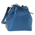 Louis Vuitton Petit Noe Handbag Epi Leather Blue Leather Shoulder Bag